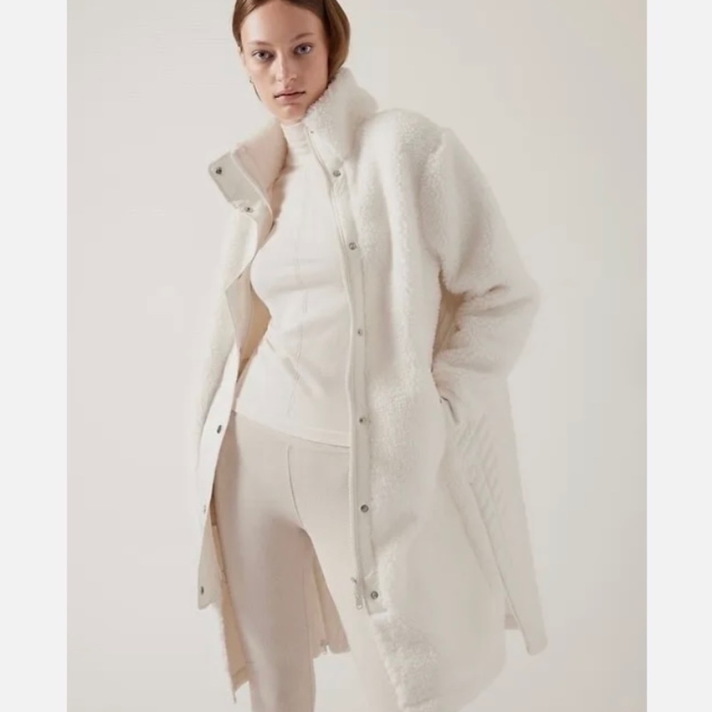 NWT Athleta Cozy Sherpa Coat Size XXS